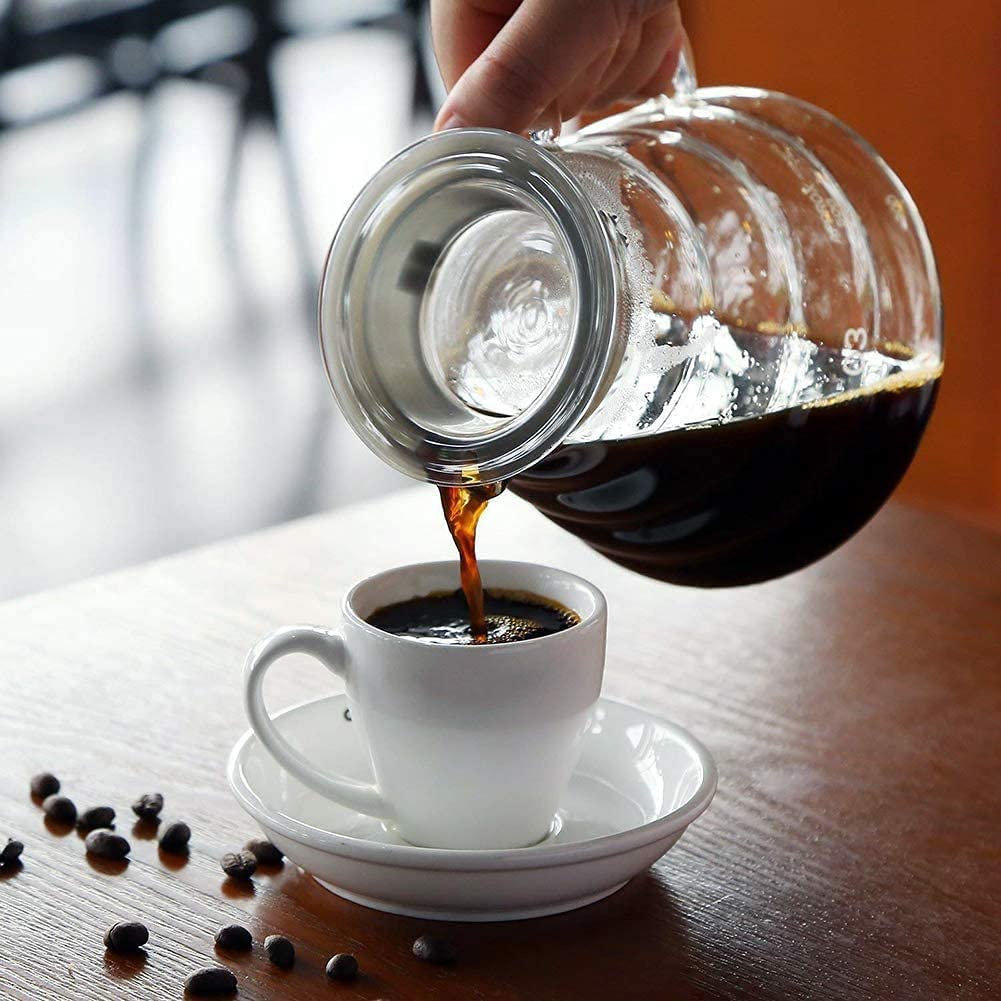Glass Coffee Carafe, Standard Coffee Server for Pour Over Coffee Maker, Clear Coffee Pot, 600ml