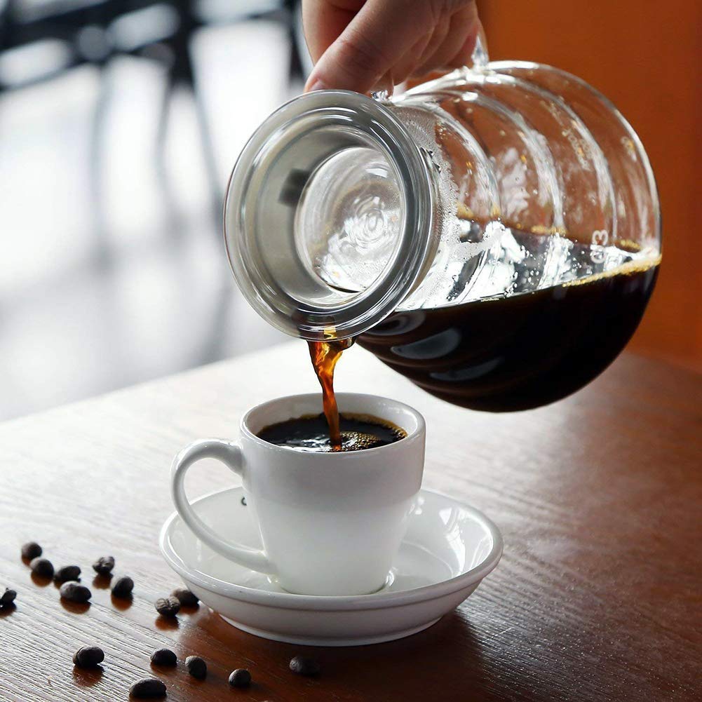 Glass Coffee Carafe, Standard Coffee Server for Pour Over Coffee Maker, Clear Coffee Pot, 800ml