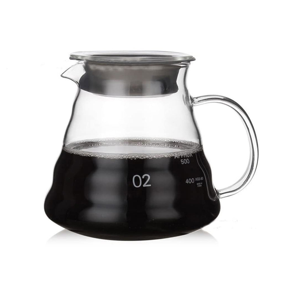 Glass Coffee Carafe, Standard Coffee Server for Pour Over Coffee Maker, Clear Coffee Pot, 600ml
