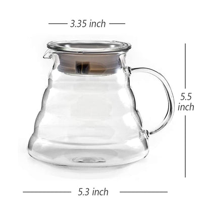 Glass Coffee Carafe, Standard Coffee Server for Pour Over Coffee Maker, Clear Coffee Pot, 800ml