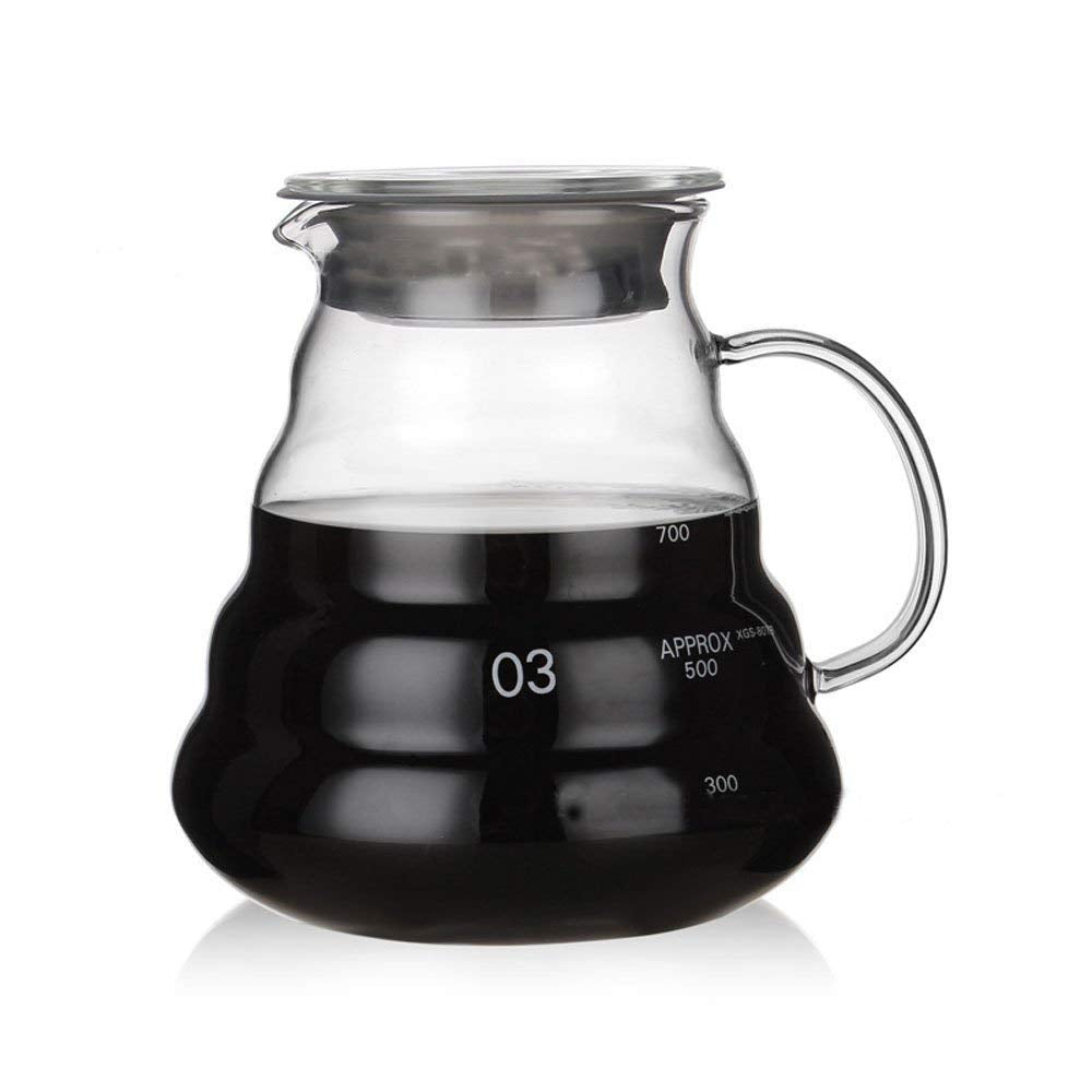 Glass Coffee Carafe, Standard Coffee Server for Pour Over Coffee Maker, Clear Coffee Pot, 800ml