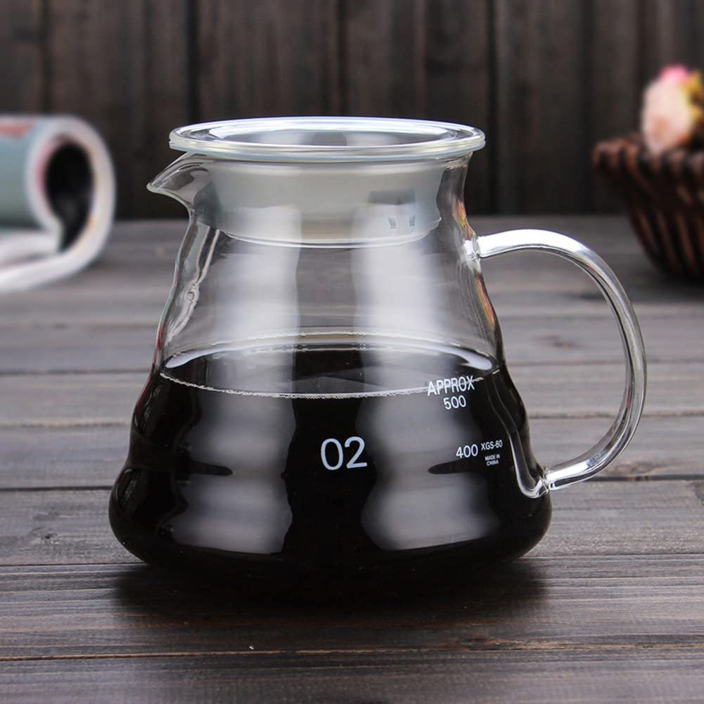 Glass Coffee Carafe, Standard Coffee Server for Pour Over Coffee Maker, Clear Coffee Pot, 600ml